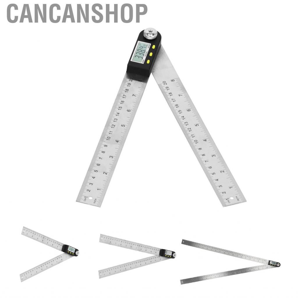 cancanshop-digital-protractor-angle-finder-ruler-0-2-accuracy-2-in-1-stainless-steel-for-woodworking