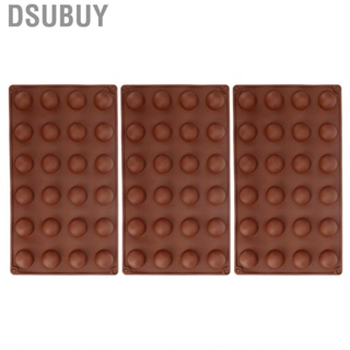 Dsubuy 3pcs Silicone Mould 24‑Hole Soft Semi Sphere Baking Mold For Chocolate HOT