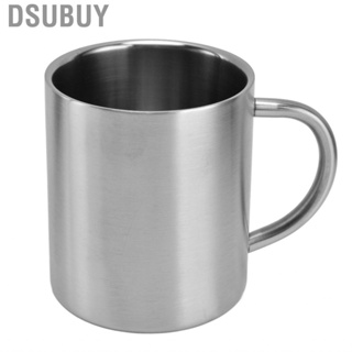 Dsubuy Double Walled Coffee Mugs Stainless Steel  Cups For Camping Travel 410ml TS