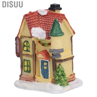 Disuu Christmas Resin House Scene Village Houses With  Warm Light CUB