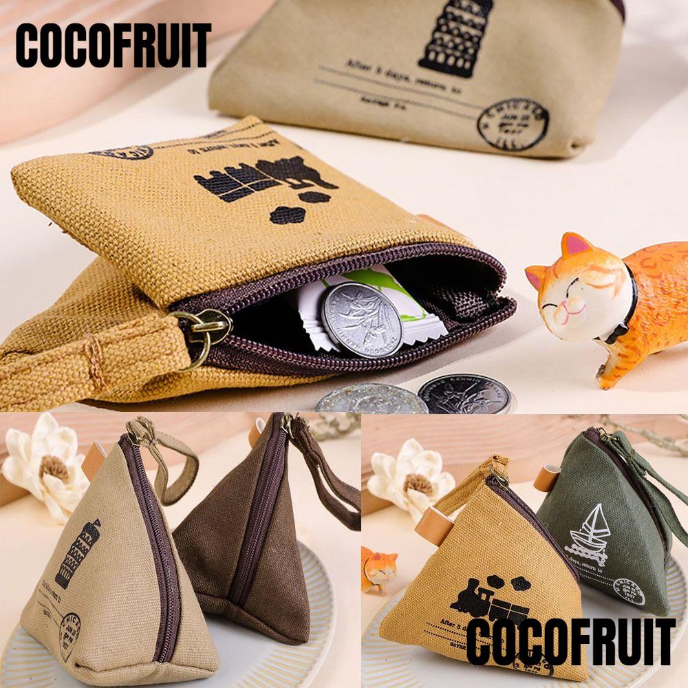 cocofruit-zongzi-กระเป๋าสตางค์-กระเป๋าถือ-ผ้าแคนวาส-ทรงสามเหลี่ยม-ใส่เหรียญได้-สําหรับสตรี