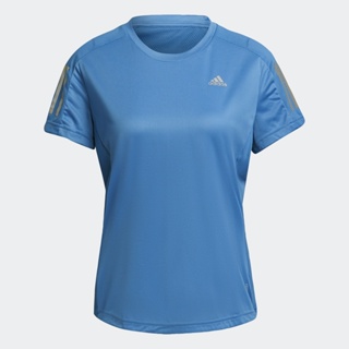 adidas วิ่ง เสื้อยืด OWN THE RUN ผู้หญิง สีน้ำเงิน H30048