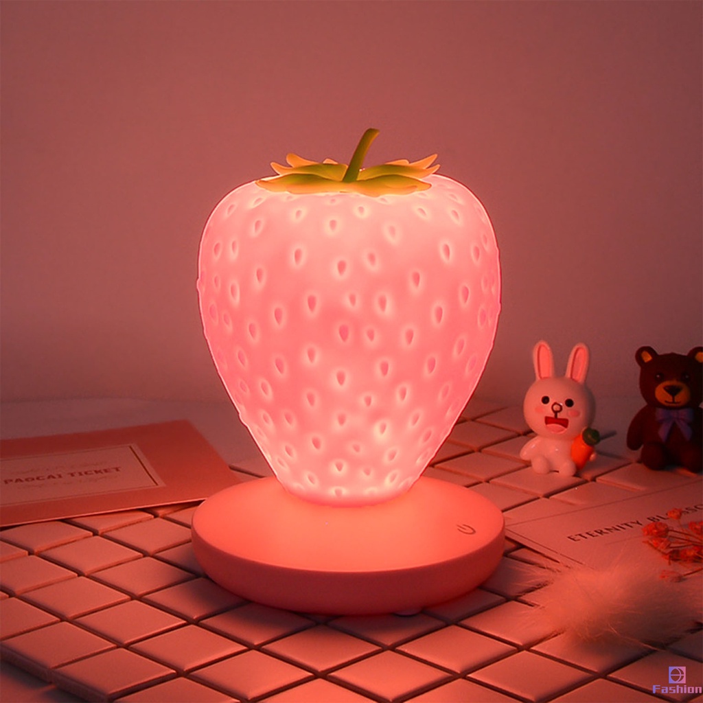 โคมไฟตั้งโต๊ะ-led-รูปสตรอเบอร์รี่-สําหรับเด็ก