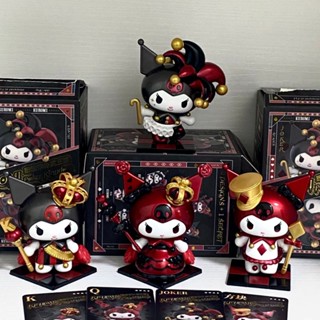 SANRIO 【ของแท้】TOPTOY ชุดกล่องสุ่ม ตุ๊กตาฟิกเกอร์ Kuromi Poker Kingdom 6 ชิ้น