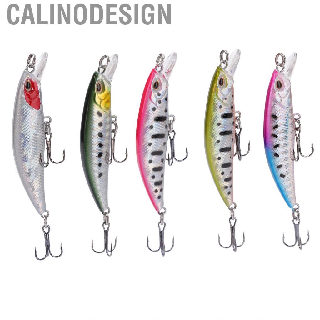 Calinodesign Fishing Lures ABS Plastic Minnow Swimbait Lifelike ...