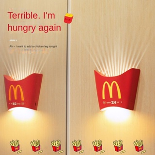 ใหม่ โคมไฟกลางคืน รูปเฟรนช์ฟรายส์ M Notes McDonalds Light สร้างสรรค์ สําหรับห้องนอน เพื่อน ของขวัญวันเกิด