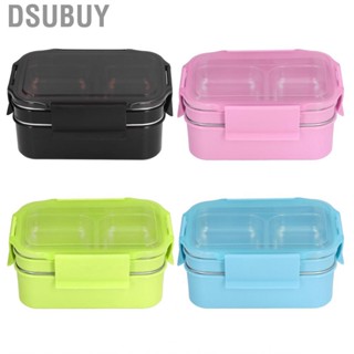 Dsubuy Stainless Steel Electric Lunch Box 2-Layers Insulated With Compartment