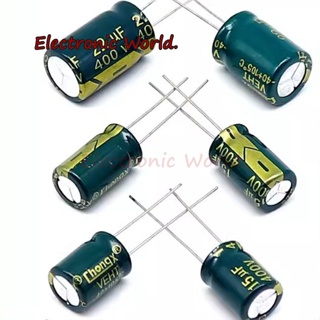 ตัวเก็บประจุอลูมิเนียม 10V 16V 25V 35V 50V 400V ความถี่สูง ESR 100UF 220UF 330UF 470UF 680UF 1000UF 1500UF 2200UF 3300UF