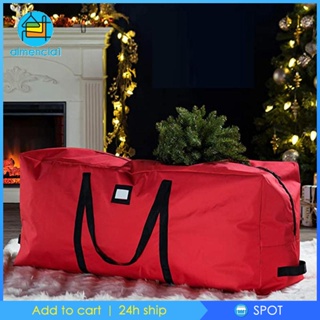 [Almencla1] กระเป๋าคริสต์มาส กันน้ํา มีซิป ทนทาน พร้อมที่จับ
