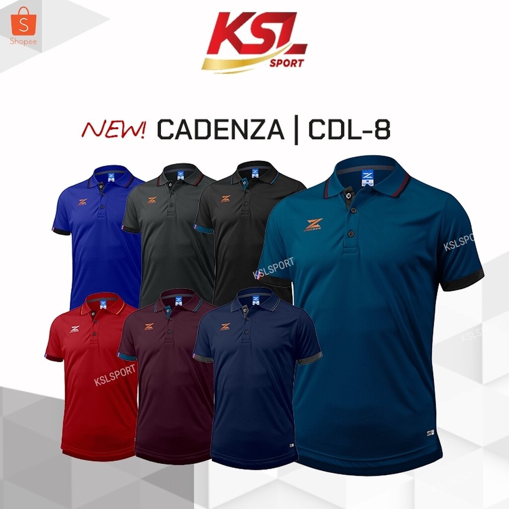 ภาพหน้าปกสินค้าใหม่  เสื้อโปโลผู้ชาย CADENZA (คาเดนซ่า) รุ่น CDL-8 MEN ผ้า Micro polyester 100% ใส่บาย สีน้ำเงิน/กรมท่า/แดง/เทา/ดำ/... จากร้าน ksl_sport บน Shopee