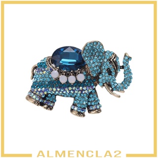 [Almencla2] เข็มกลัด โลหะผสม รูปช้าง สัตว์ ประดับพลอยเทียม แฟชั่น สําหรับตกแต่งชุดแต่งงาน เจ้าสาว ครบรอบ หมวก