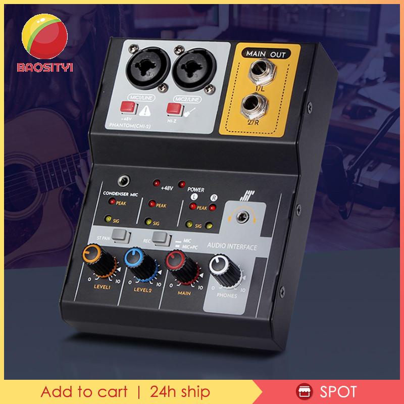 baosity1-เครื่องผสมเสียงดิจิทัล-48v-usb-เชื่อมต่อง่าย-2-ช่อง-สําหรับสตูดิโอ