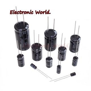 ตัวเก็บประจุอลูมิเนียมไฟฟ้า 100V 1UF 2.2UF 3.3UF 4.7UF 10UF 22UF 33UF 47UF 100UF 220UF 470UF 1000UF