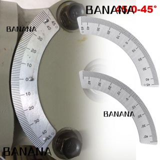 Banana1 ไม้โปรแทรกเตอร์ วงกลม เครื่องมือวัดมิลลิ่ง|อะไหล่ 45-0-45° ไม้โปรแทรกเตอร์ ไม้บรรทัดสเกล ทนทาน สําหรับงานไม้