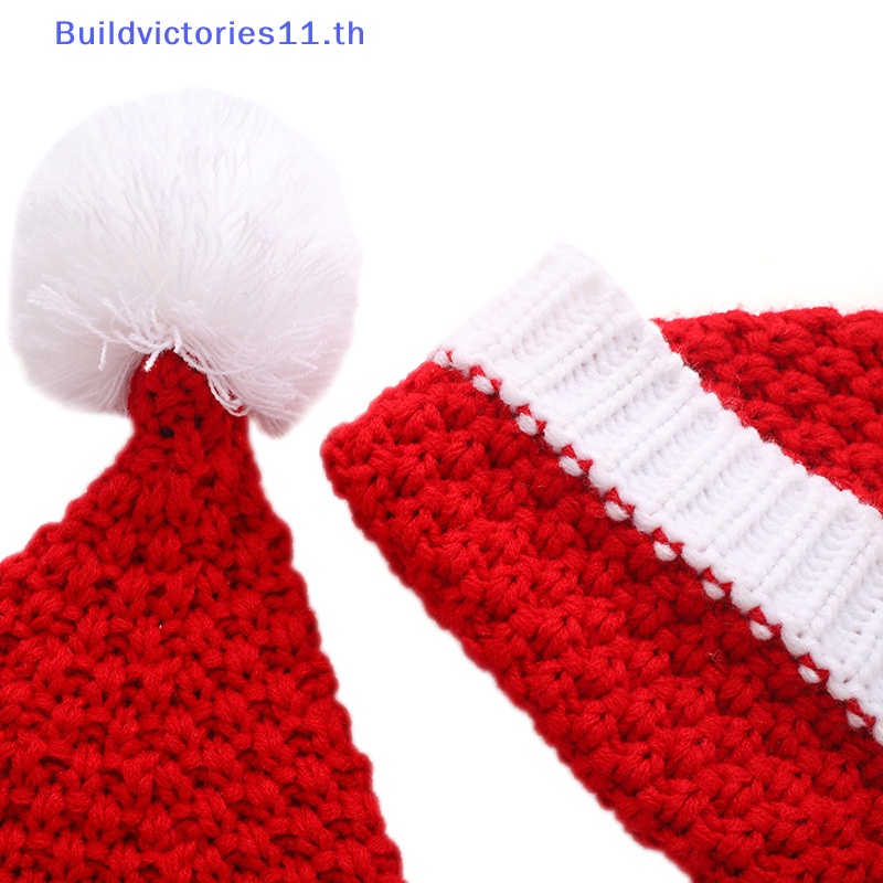 buildvictories11-หมวกซานตาคลอส-ผ้ากํามะหยี่ขนนิ่ม-แบบสั้น-สีแดง-อบอุ่น-สําหรับตกแต่งวันคริสต์มาส-วันปีใหม่