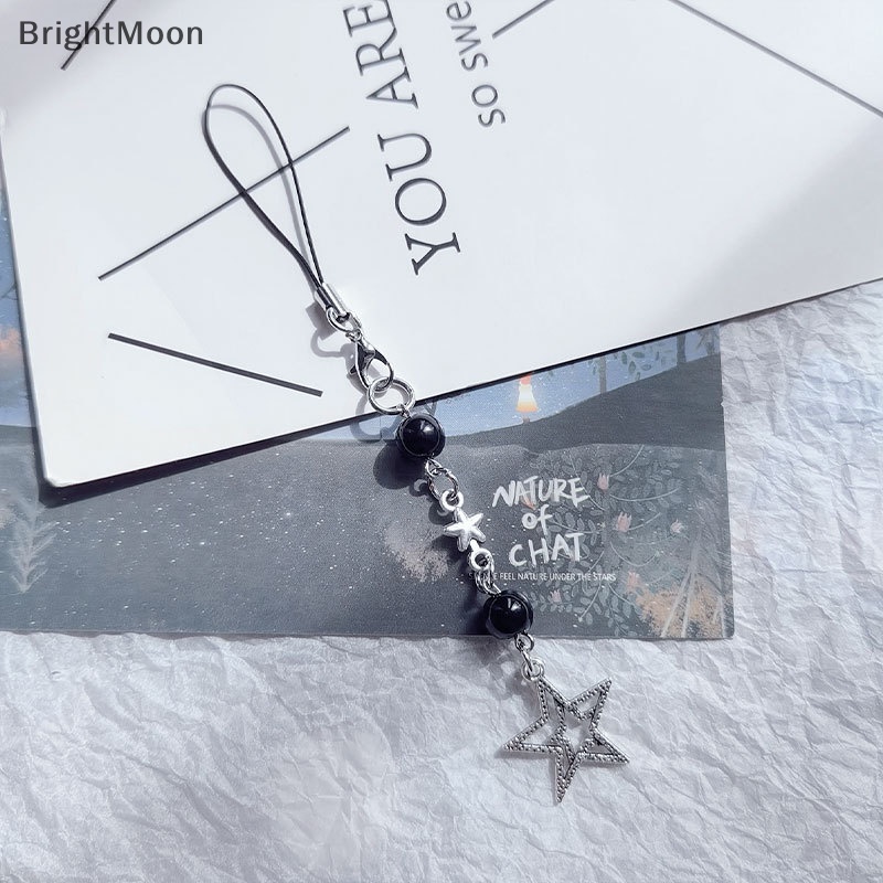brightmoon-พวงกุญแจโลหะ-จี้รูปดาว-y2k-เรียบง่าย-สําหรับห้อยโทรศัพท์มือถือ