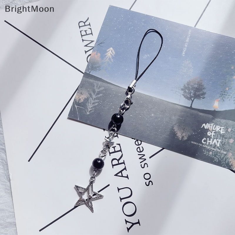 brightmoon-พวงกุญแจโลหะ-จี้รูปดาว-y2k-เรียบง่าย-สําหรับห้อยโทรศัพท์มือถือ