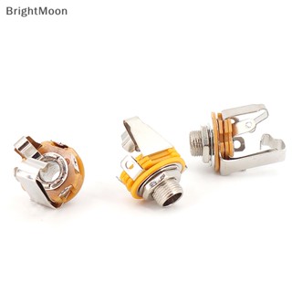 Brightmoon ซ็อกเก็ตแจ็คโมโนสเตอริโอ โลหะ ตัวเมีย 6.35 มม. 3 ขั้ว NYS230 1/4 นิ้ว TS PCB