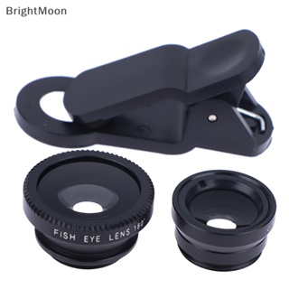 Brightmoon เลนส์มาโครมุมกว้าง 0.65X ซูมได้ 180 องศา พร้อมคลิปเลนส์ สําหรับโทรศัพท์มือถือ 3in1