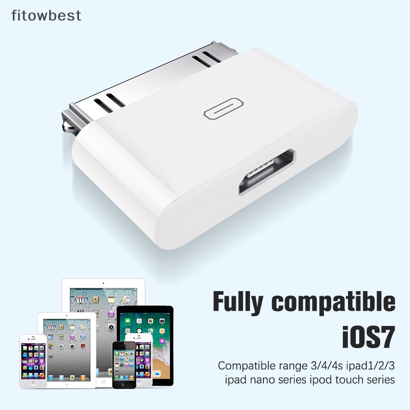 fbth-อะแดปเตอร์แปลงสายชาร์จ-micro-usb-เป็น-30-pin-สําหรับ-apple-phone-4-4s-3gs-ipod-data-ssynchronization-qdd