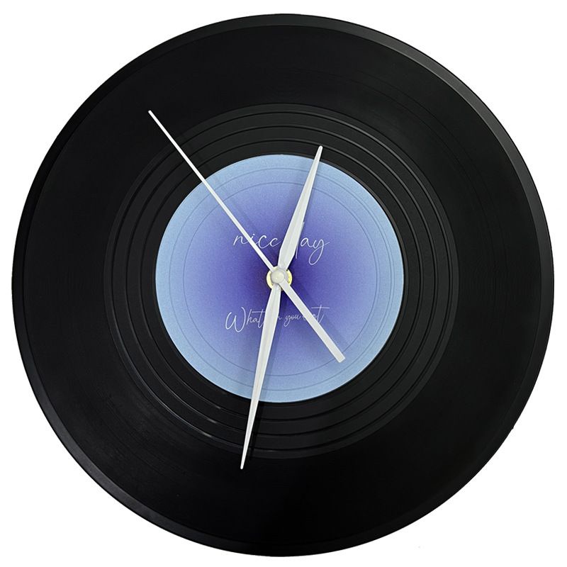 วินเทจไวนิลบันทึกนาฬิกาแขวน-นาฬิกาสไตล์มินิมอล-ของตกแต่งบ้าน