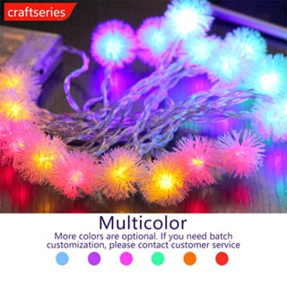 Craftseries สายไฟหิ่งห้อย LED รูปลูกบอลหิมะ ดอกแดนดิไลออน ขนาด 1.5 ม. 3 ม. สําหรับตกแต่งบ้าน คริสต์มาส J5W6