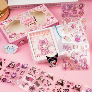 SANRIO สติกเกอร์ รูปการ์ตูน Kuromi Melody Cinnamoroll Lotso สําหรับตกแต่งเข็มกลัด Diy