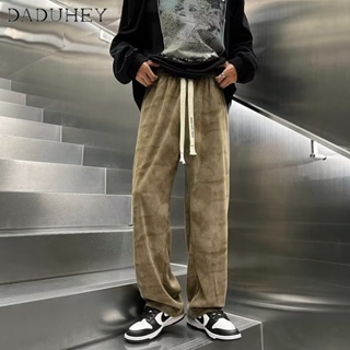 DaDuHey🔥 Mens 2023 New Corduroy Trendy Fashion Joker Straight-Leg Pants  American-Style Retro Tie-Dye Loose Casual Pants