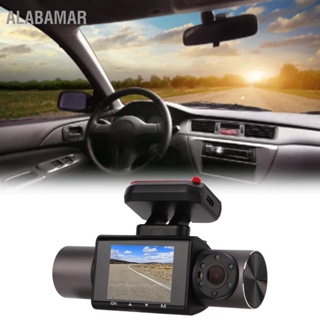 ALABAMAR 2in รถ Dash CAM พร้อม GPS 1080 FHD Dual Lens Monitor LOOP บันทึกวิดีโอเครื่องบันทึกวิดีโอสำหรับขับรถความปลอดภัย
