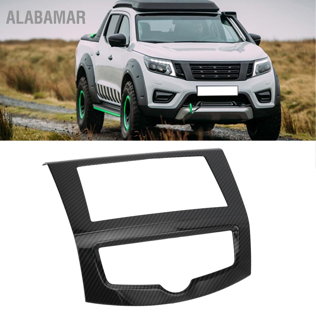 alabamar-gps-นำทางแผงฝาครอบคาร์บอนไฟเบอร์สำหรับ-nissan-navara-np300-frontier-2015-2019