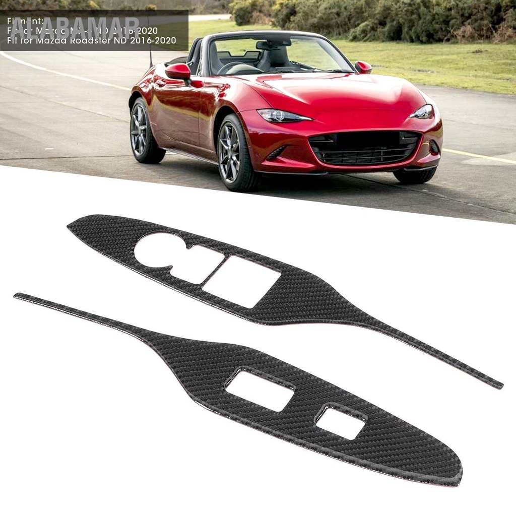 alabamar-หน้าต่างแผงสวิทช์กรอบคาร์บอนไฟเบอร์ตกแต่งสำหรับ-mazda-mx-5-nd-roadster-nd-16-20