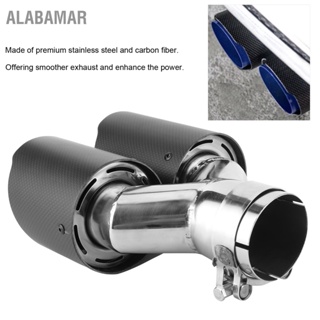 ALABAMAR ปลายท่อไอเสียสากลเคลือบคาร์บอนไฟเบอร์คอหางรูปตัว Y 3.5in Dual Outlet 2.5in Inlet