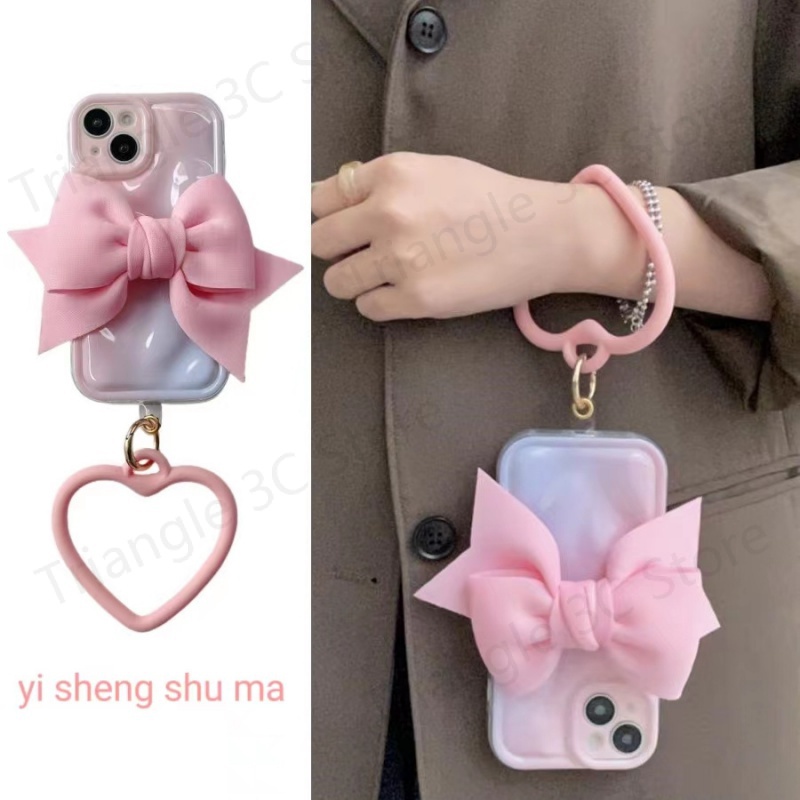 เคสมือถือ-ลายโบว์-พร้อมสายคล้องมือ-สําหรับ-iphone14-pro-max-iphone11-iphone13-1412-11-niche