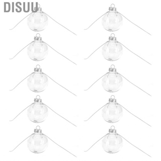 Disuu 10Pc/Set Decorative Hanging Ball Reusable Fillable Transparent Christmas Ne