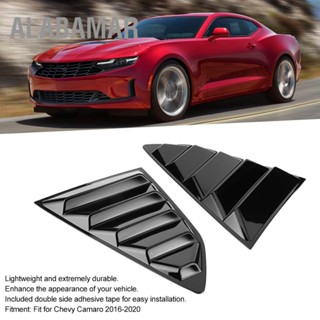 ALABAMAR สีดำเงารถหน้าต่างบานเกล็ดฝาครอบช่องระบายอากาศด้านข้างเหมาะสำหรับ Chevy Camaro 2016-2020