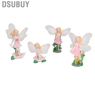 Dsubuy HG 4Pcs Flower Fairies Figurines Statue Garden Home Ornament Resin Model