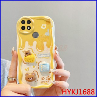 เคส Oppo A15 เคส Oppo A15S เคสโทรศัพท์มือถือ ซิลิโคนนิ่ม tpu ลายตุ๊กตาครีม 3D สําหรับ NYGZ