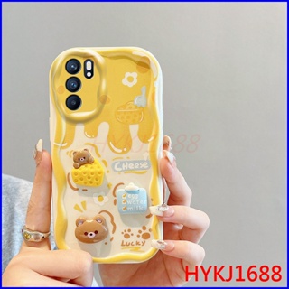 เคส Oppo Reno6 5G เคส Oppo Reno 6 5G เคสโทรศัพท์มือถือ ซิลิโคนนิ่ม tpu ลายตุ๊กตาครีม 3D สําหรับ NYGZ