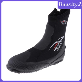 [Baosity2] รองเท้าบูทนีโอพรีน 5 มม. สีดํา สําหรับดําน้ํา XS -3XL