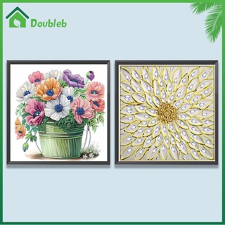 【Doub X ✮】ภาพวาดปักเพชร รูปดอกไม้ 5D DIY สําหรับตกแต่ง ✮