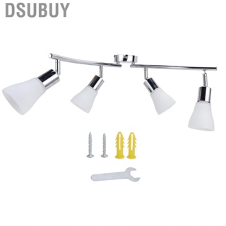 Dsubuy E14 Spot Lamp Holder 90 Degree Rotating 4 Head Glass Spotlight Base For Wall