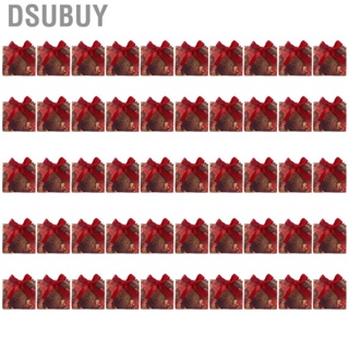 Dsubuy 50 Pcs Wedding Boxes Ins Style Favor W/Burgundy Ribbon For Weddin HG