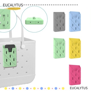 Eutus กระเป๋าใส่โทรศัพท์มือถือ ซิลิโคน ทรงโท้ท คุณภาพสูง สําหรับตกแต่งกระเป๋า ตั้งแคมป์ เดินป่า ชายหาด