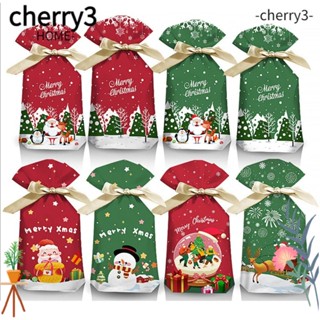 Cherry3 ถุงขนม ลายซานตาคลอส สโนว์แมน คริสต์มาส 50 ชิ้น