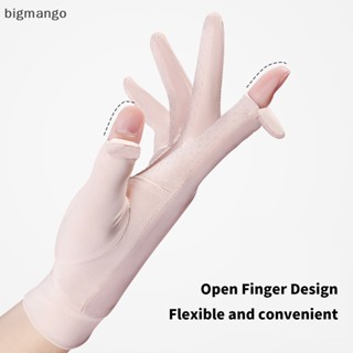 [bigmango] ถุงมือ ผ้าเรยอน แบบบาง ระบายอากาศ กันลื่น เปิดนิ้วเท้า เหมาะกับฤดูร้อน สําหรับผู้หญิง พร้อมส่ง