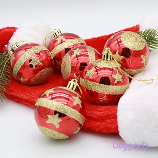 Doggerd ลูกบอลแขวนตกแต่งต้นคริสต์มาส กันแตก ขนาดเล็ก 6 ชิ้น