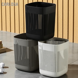 CARLOSA ถังขยะพลาสติกถังขยะ Hollow Design เปิดด้านบนขยะถังขยะขนาดใหญ่สำหรับห้องนอนห้องน้ำสำนักงาน