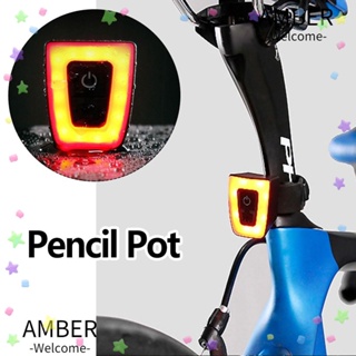 Amber ไฟท้ายหมวกกันน็อคจักรยาน แบบชาร์จ USB ไฟเตือนกีฬากลางแจ้ง