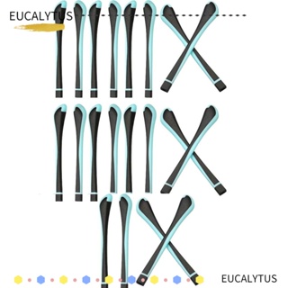 Eutus ชุดตะขอเกี่ยวหู ซิลิโคน สีดํา สีฟ้าอ่อน สําหรับแว่นตากันแดด 10 คู่