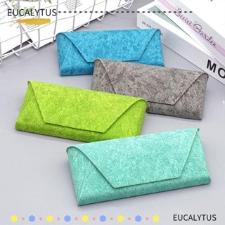 Eutus กล่องใส่แว่นตากันแดด หนัง PU น้ําหนักเบา สีพื้น 4 สี สําหรับผู้ชาย